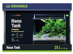 Dennerle Nano Tank Complete, 25 Liter - Nano Aquascaping Aquarium | kompaktes 25-Liter-Becken für Nano-Aquascaping, Maße 36 x 28 x 25 cm