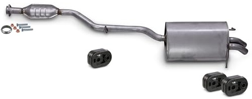 BESTPRICE ATP Endschalldämpfer + Montagematerial