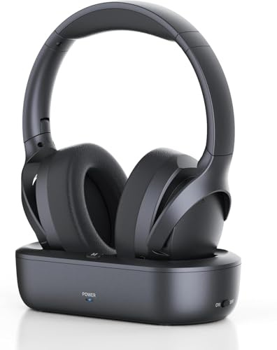 ANSTEN TV Wireless Headphones, Range of up to30M, Plug&Play TV Headphones | Headphones Wireless for TV Watching, Supports Digital Optical RCA AUX 3.5MM,30Hrs Playtime,No Audio Delay
