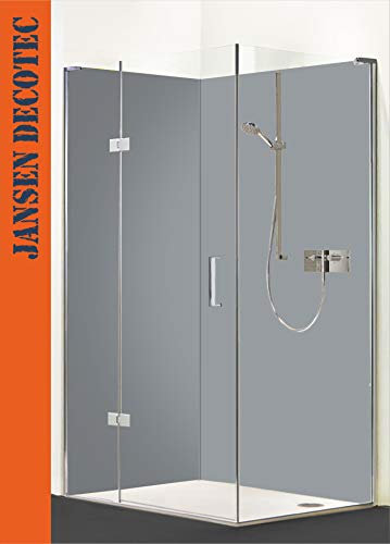 Eck - Duschrückwand, 2 Platten je 90x200cm, Farbe: Hellgrau