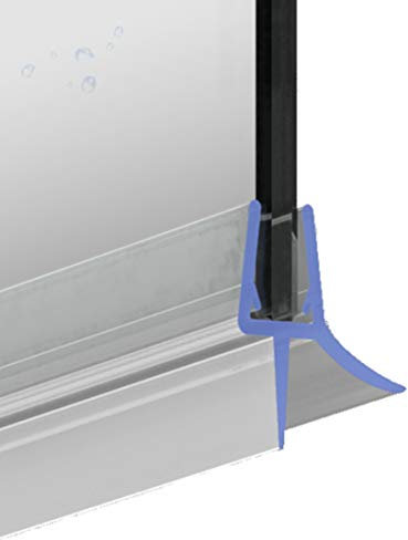 Duschdichtung Ersatzdichtung 100 cm für 5-6 mm Glasstärke Dichtprofil Schwallschutz Wasserabweiser Transparent