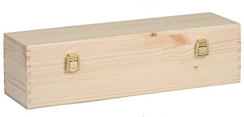 Cassetta Classica in legno per bottiglie magnum Bordolesi da lt 1,5 alta misura int. cm 41x10x10 | ferma bottiglia incluso | Non idonea per Magnum di Spumante o Borgognotte