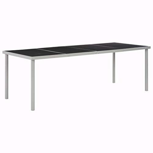 vidaXL Gartentisch 220x90cm Stahl Esstisch Terrassentisch Balkontisch Tisch