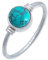 mantraroma Damen Ring 925 Silber mit Stein Türkis Edelstein türkis schlicht modern