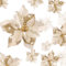 WILLBOND 36 Stück Weihnachten Glitzer Weihnachtsstern Blumen Kunstblumen Hochzeit Glitzer Weihnachtsbaum Neujahr Ornamente(Gold, Doppelt Schicht Hohler Stil)