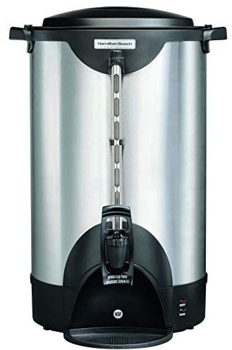 Hamilton Beach Commercial 100 Cup Stainless Steel Coffee Urn (HCU100S), Double Wall, 120V