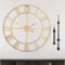 HAITANG Roman Retro Large Wall Clock Round Metal Nearly Silent Little ticking Battery Operated 40CM,47CM,60CM Gold Roman Numerals Clocks for Living Room,Bedroom,Kitchen Decor-40cm