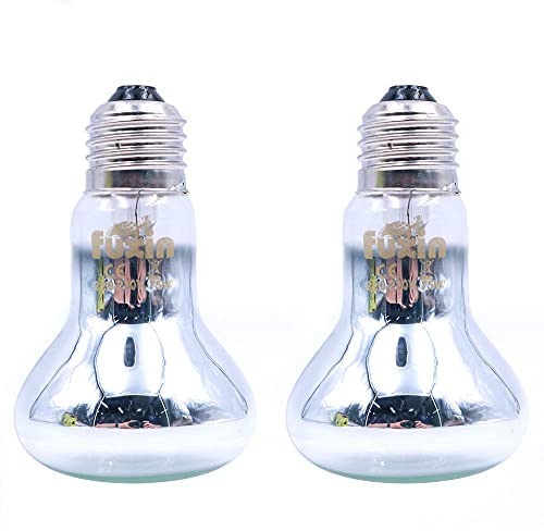 ANCLLO 2pcs lampadine riscaldanti Trasparenti per rettili, Lampada riscaldante a infrarossi Durevole Lampadina per Animali Domestici per rettili 220-230V (75W)