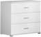 AltoBuy FADILY - Commode 3 Tiroirs Laquée Blanc