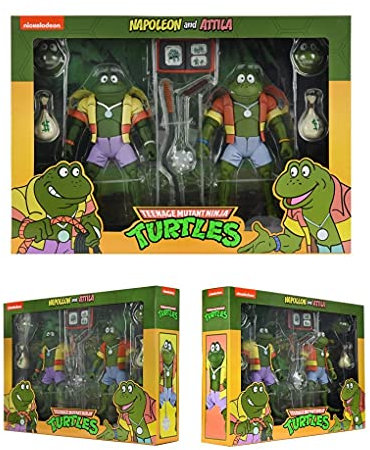 NECA Mutant Ninja Turtles Actionfiguren Doppelpack Napoleon & Atilla Frog 18 cm, 54174, Mehrfarbig