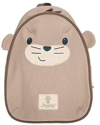 Sterntaler Kinder Unisex Kindergarten Rucksack Otter Otti beige - aus fester Baumwolle - 28,5 x 21 x 10 cm