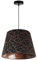 Light-Home Werona Elegant Hängelampe - Modern Deckenlampe für Wohnzimmer Schlafzimmer und Esszimmer - Pendelleuchte aus Metall mit Modern Lampenschirm - Schwarz-Kupfer - 26x35cm