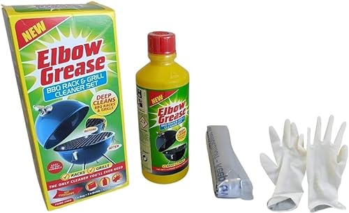 Elbow Grease Oven Cleaning Kit for Ovens and BBQ | Complete Oven Cleaning Kit With 500 ML Bottle, Bags and Gloves- Deep Cleans BBQ Racks & Grills (1)