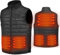 Braoses Herren-Heizweste, bequeme elektrisch beheizte Weste mit 3-Stufen-Heizmodus, waschbar für Winter Outdoor Wandern Skifahren Wandern (ohne Batterie, XL)