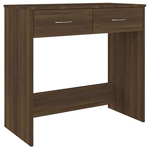 vidaXL Escritorio de Madera de ingeniería Roble marrón 80x40x75 cm