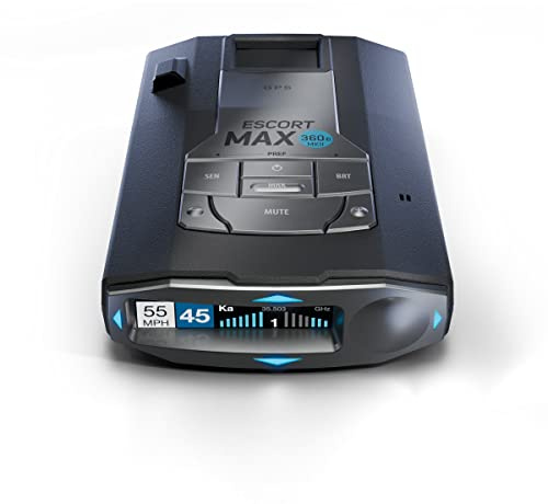 Escort MAX 360c MKII Laser Radar Detector - Dual-Band Wi-Fi and Bluetooth Enabled, 360° Directional Arrows, Exceptional Range, Shared Alerts, Apple CarPlay and Android Auto Compatible, Black