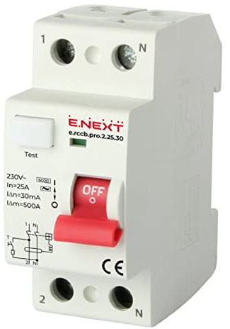 FI-SCHALTER Fehlerstromschutzschalter FI-Schutzschalter 25A 30mA 6kA 2-polig TYP AC