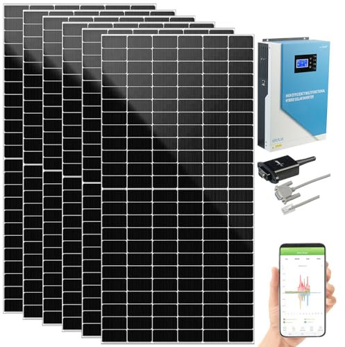 revolt Solar-Anlagen: 3,3k W Off-Grid-Solaranlage + 5,5 kW Wechselrichter (Versandrückläufer (PV-Anlagen Hybrid, Solar Hybridanlage)