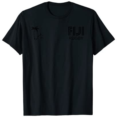Herren Rugby-T-Shirt mit Fidschi-Motiv für Rugby-Ball-Spieler T-Shirt