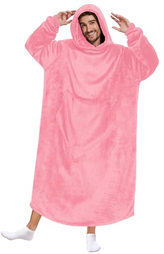 Gentlewarm übergroße Hoodie Decke, Super Weich Flanell Hoodie Sweatshirt mit Kapuze,tragbare Decke Hoodie,Damen Kapuzenpullover Für Teenager, Männer, Frauen