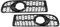 BLNETU Front Kühlergrille Für A-UDI A4 B7 S4 2005-2008 Auto ABS 1 Paar Nebelscheinwerfer Grillblende 8E0807681F Glänzend Schwarz Nebelscheinwerfer Abdeckung Ersatz Auto Kühlergrill