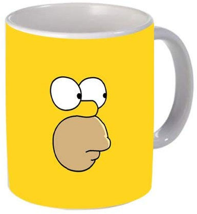 Fashnkart Ceramic Mug Cup Coffee Tea Cup Creative Ceramic Coffee Mug The Simpsons face Kids Cartoon Printed Coffee Mug Ceramic Tea Cup 11 Oz