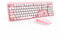 Wireless Keyboard,KOOTOP Cute Colorful 104 Keys Typewriter Retro Round Keycaps Keyboard for PC Laptop,Desktop,Windows, Home and Office Keyboards (Pink)