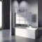 Duschwand für Badewanne Gestreift, Duschwand 140x140cm Badewannenaufsatz Duschwand Gestreift 3-teilig Faltbar Duschabtrennung Badewanne mit 6mm NANO ESG-Glas