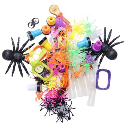 DIKACA 67 Stück Geschenke für Kinder Geschenktasche Halloween-Partygeschenke verschiedene Geschenke Spielzeuge Halloween-Geschenke Halloween-Spielzeug Sortiert Spinne