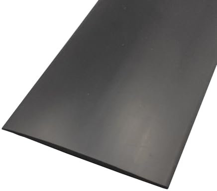 Bande de transition de sol, bande de séparation de sol autocollante en PVC, 1 m x 5 cm, bande de seuil de sol pour carrelage, bois, stratifié, joint l'espace (noir)