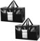 TAILI Extra Große Umzugstasche, 2 PCS Aufbewahrungstaschen mit Reißverschluss, Robuste Schwarz große tasche zur Kleidung Aufbewahrung,Bettdecken,Umzug,Alternative zu Umzugskartons