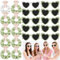 20 Stück JGA Brille Team Braut Haargummi,Bride Partybrille Herz Sonnenbrille,10 Herzförmige Brille + 10 Bride Haargummi,JGA Partybrillen und JGA Deko Accessoires für Junggesellinnenabschied (Grün)