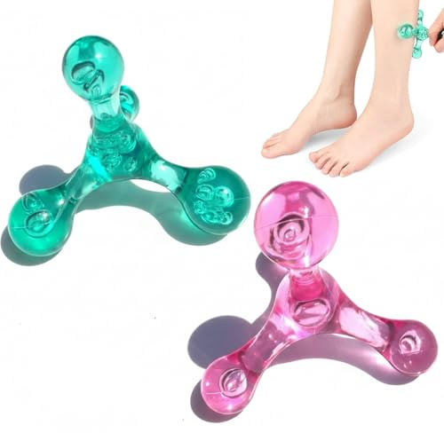 HESUSUSI Triggerpunkt Massagegerät Triggerpunkt Drücker Body Massager Trigger Point Triggerdinger Massage Tool für effektive Selbstmassage Körpermassagegerät für Rücken, Nacken, Arme, Beine