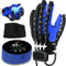 Yadlan Rehabilitation Robot Gloves Finger Gloves for Hand Recovery, Finger Rehabilitation Set for Paralytics, Therapy Gloves for Stroke and Hemiplegia Hands(Size:Linke Hand XL,Color:Blau)