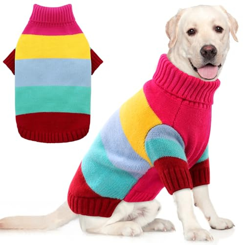 AOFITEE Hundepullover Große Hunde, Warm Hundepulli Sweater für Hunde XL | Elastisch Hundepulli mit Beinen für Kleine Mittelgroße Große Hunde, Weihnachten Sweater für Hund Herbst Hundebekleidung