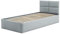 Mebligo - Polsterbett 90x200 mit Bettkasten, Bettgestell, Einzelbett mit Lattenrost, Jugendbett Bett mit Kopfteil, Stauraumbett Monos, Bett Ohne Matratze - Grau (Trinity 14)