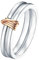 Skcess 18 Karat Weißgold Ringe Damen Kein Edelstein, Partner Ringe Gravierbares Hochglanzpoliertes Band Ring Damen Größe 67 (21.3)