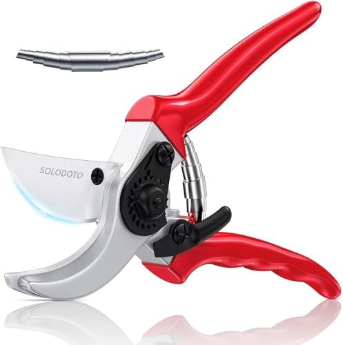 SOLOTODO Garden Secateurs, 4X Sharper German Technique Pruning Shears for Gardening, 5X Durabler Japanese SK5 Steel Garden Scissors, Bypass Secateurs Heavy Duty, Clippers for Plant Hedge, Garden Tool