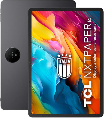 TCL NXTPAPER 14 WiFi + PEN + FUNDA - Tablet de 14.25 2.4K, Octa-Core, 8GB de RAM (+8GB Extensión RAM), Memoria de 256GB, 10000 mAh de Batería, Carga rápida 33W, Android 14, Gris