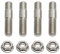 NXLJA Karosseriezubehör 8X4xM8 Edelstahl Auspuff Stehbolzen Muttern M8x35 Für Yamaha Für Fazer VMAX Für Suzuki Bandit(4 Set)