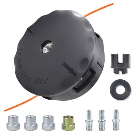 LADAMI Mähkopf Fadenkopf für Motorsense Motorsense Zubehör-mit Tap & Go System M10x1.25 Fadenspule Universal Trimmerkopf