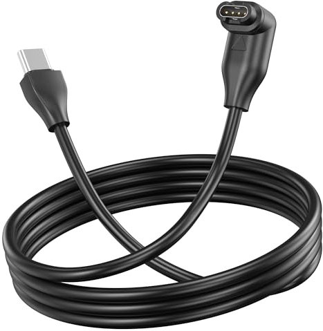 Watch Charger Cable for Garmin Venu 3 /Venu 3S /Venu 4 /Venu Sq/Sq 2 Music, USB-C 90 Degree Angle Cable for Venu 2 /Venu 2S /Venu 2 Plus, (3.3ft/1m)