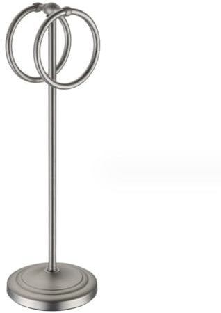 IWENZHKPA Handtuchhalter Stehend 304 Edelstahl Handtuchständer Doppelring Handtuchhalter Arbeitsplatte Handtuchhalter Für Badezimmer Handtuchständer(Brushed)