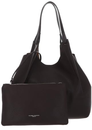 Gianni CHIARINI Leder Shopper Schultertasche Dua Shopping Bag Espresso - Castoro dunkelbraun