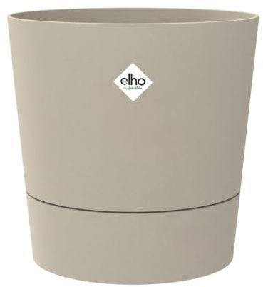 Elho FOSS Rond 30cm Pot de Fleur - Mushroom Beige | Ø 29.5 x H 29.1 cm | Convient pour une Utilisation Intérieure et Extérieure | Plastique 100% recyclé