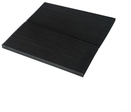 Valixirant Fräsmaschine Akkordeonbalgabdeckung, flexibler Schienenschutz, dauerhaftes dreifestes Tuch, schwarz, 1,5 m Teleskopschutz (300 mm)