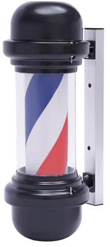 HOARLICN Werbeleuchtung Logo Friseur Salon，Friseur Zubehör Energie Sparen Led-Lichtquelle,Rotierende Lampen Für Friseursalons