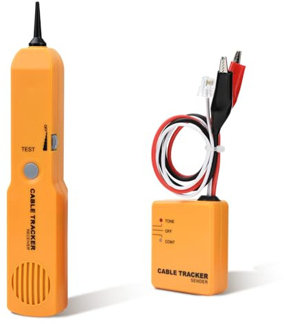 Kabelfinder und Netzwerktester, Fastsaw Cable Tracker mit Tongenerator & Prüfspitzen für Durchgangsprüfung, Kabelverfolgung und Telefonleitungstest, inklusive Anti-Interferenz.