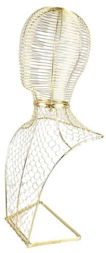 ALCXAZS Supports de chapeaux élégants, présentoir de table, mannequin, bijoux, foulards, chapeaux, organisation, casque, porte-chapeau, forme robe en métal, autoportant bijoux, bonnets, couronne,