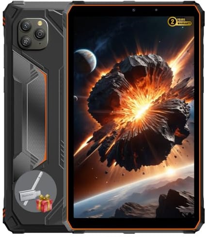 Blackview Active 5 | 8,68 90Hz | 24GB RAM + 128GB (2TB) | Arancione | Tablet Rugged | Android 15 | 16MP + 13MP | 6600mAh | NFC | GPS | LTE | Dual SIM | Garanzia di 2 anni